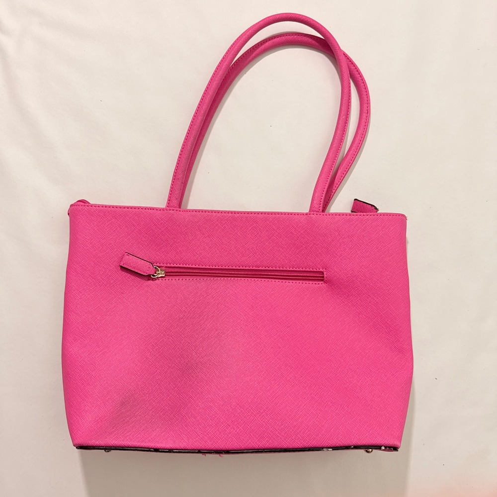 Kate Spade Tote Bag Womens Large Pink Colorblock Saffiano Leather Shoulder Bag - Picture 2 of 9